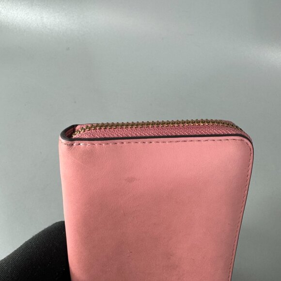 COACH Smooth Leather Slim Accordion Zip-Around Wallet, - Picture 14 of 15